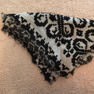 Michael Stars Blanket Scarf Black Grey